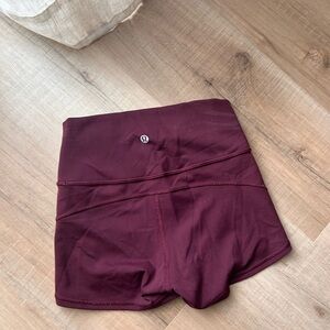 lululemon athletica High-Rise Athletic Shorts — Burgundy